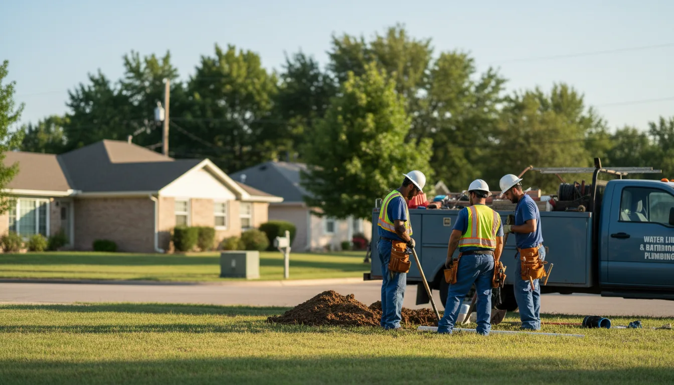 Residential water line and bathroom plumbing service in Hood, VA